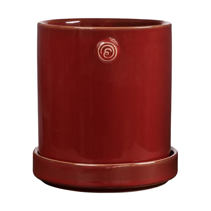 Ernst Topf mit Untersetzer - Rot, Ø10x11 cm - ERNST