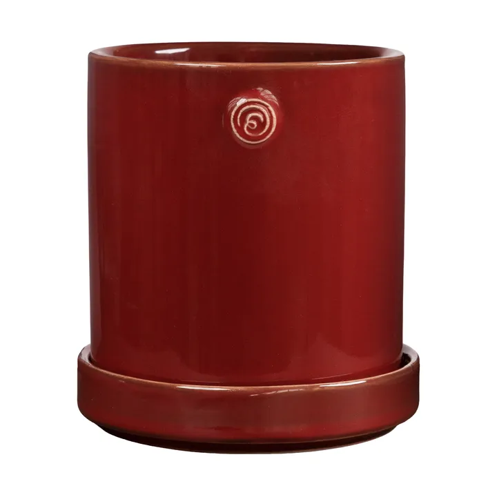 Ernst Topf mit Untersetzer - Rot, Ø13x13 cm - ERNST