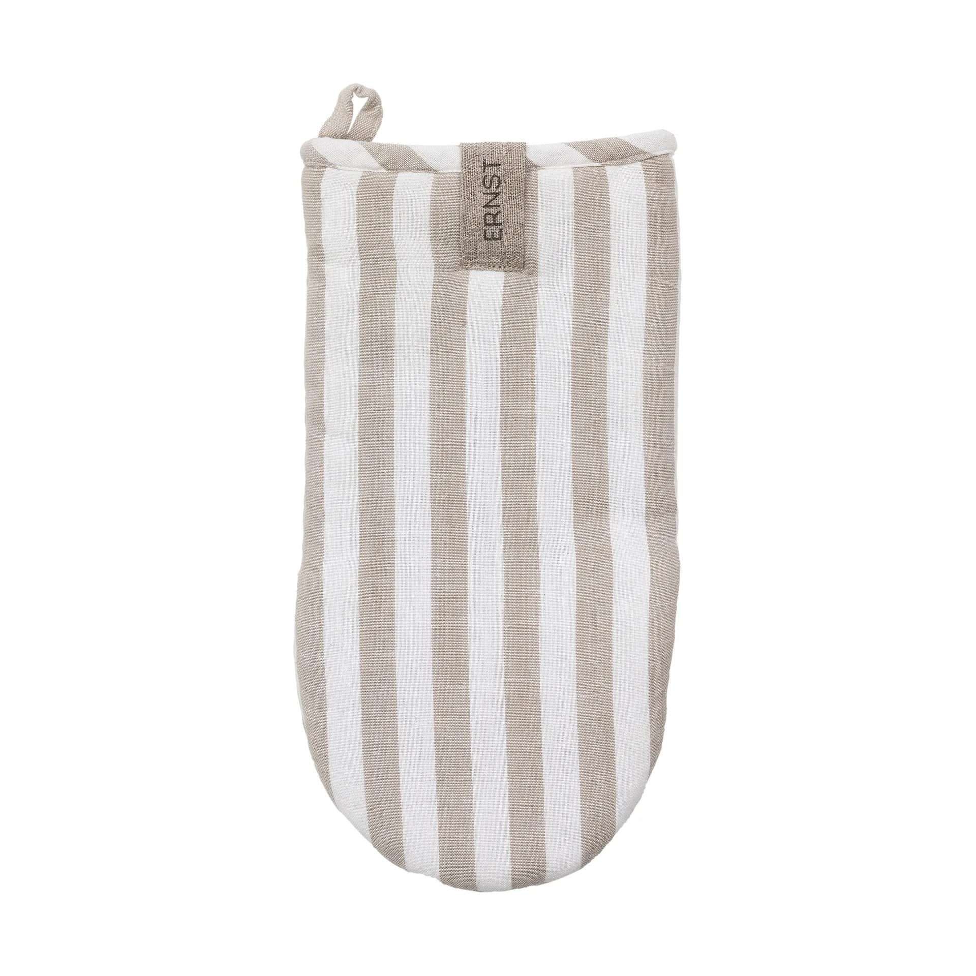 Ernst Topflappen breiter Rand , Beige-weiß gestreift ERNST