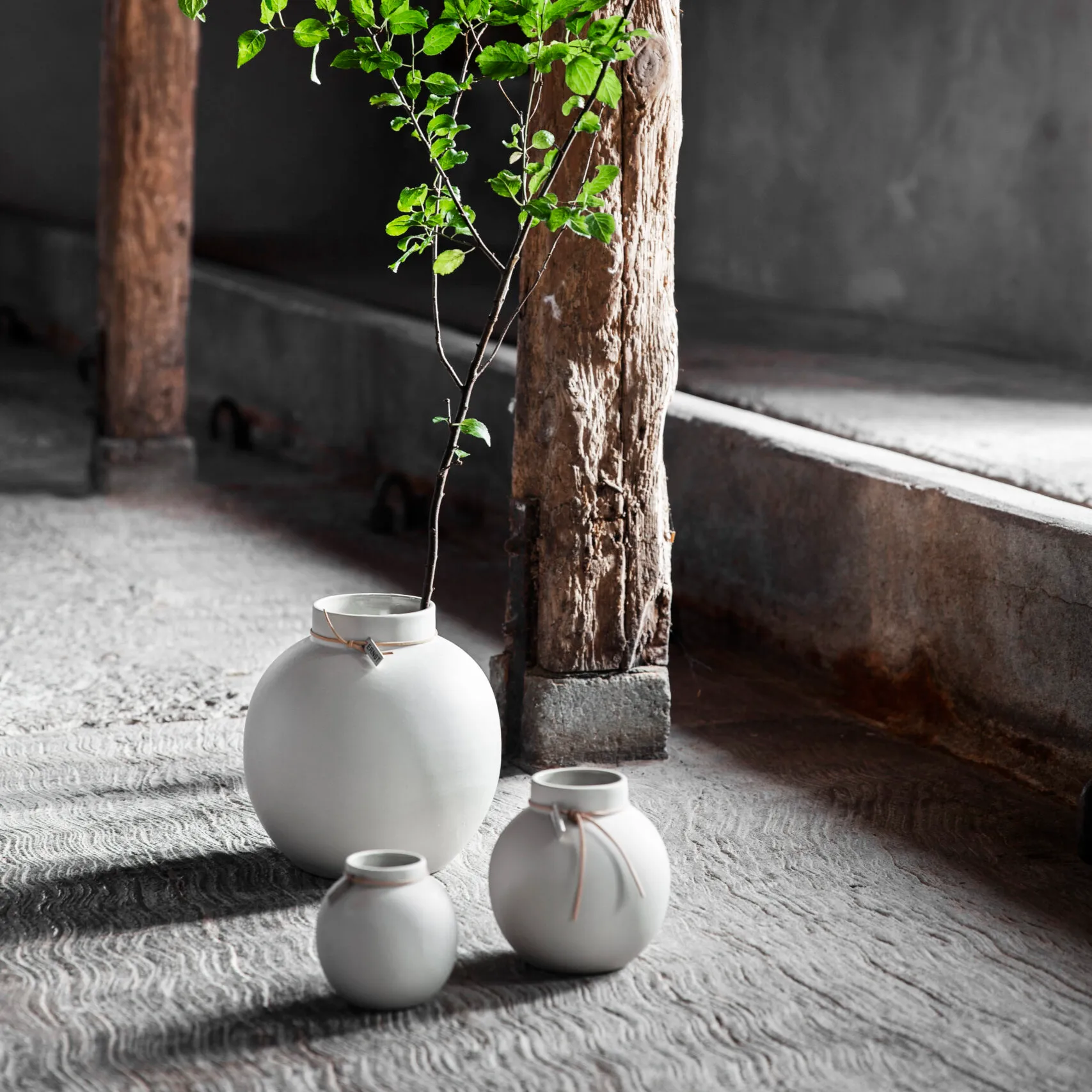 Ernst Vase Steinzeug natur, 22cm ERNST