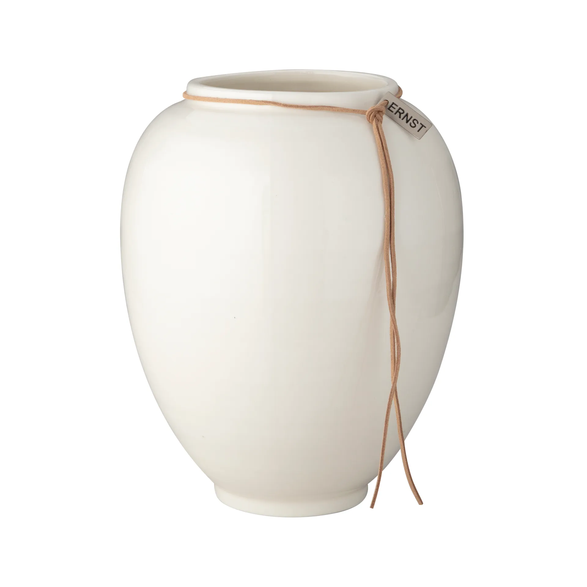 Ernst Vase weiß glasiert, 22cm ERNST