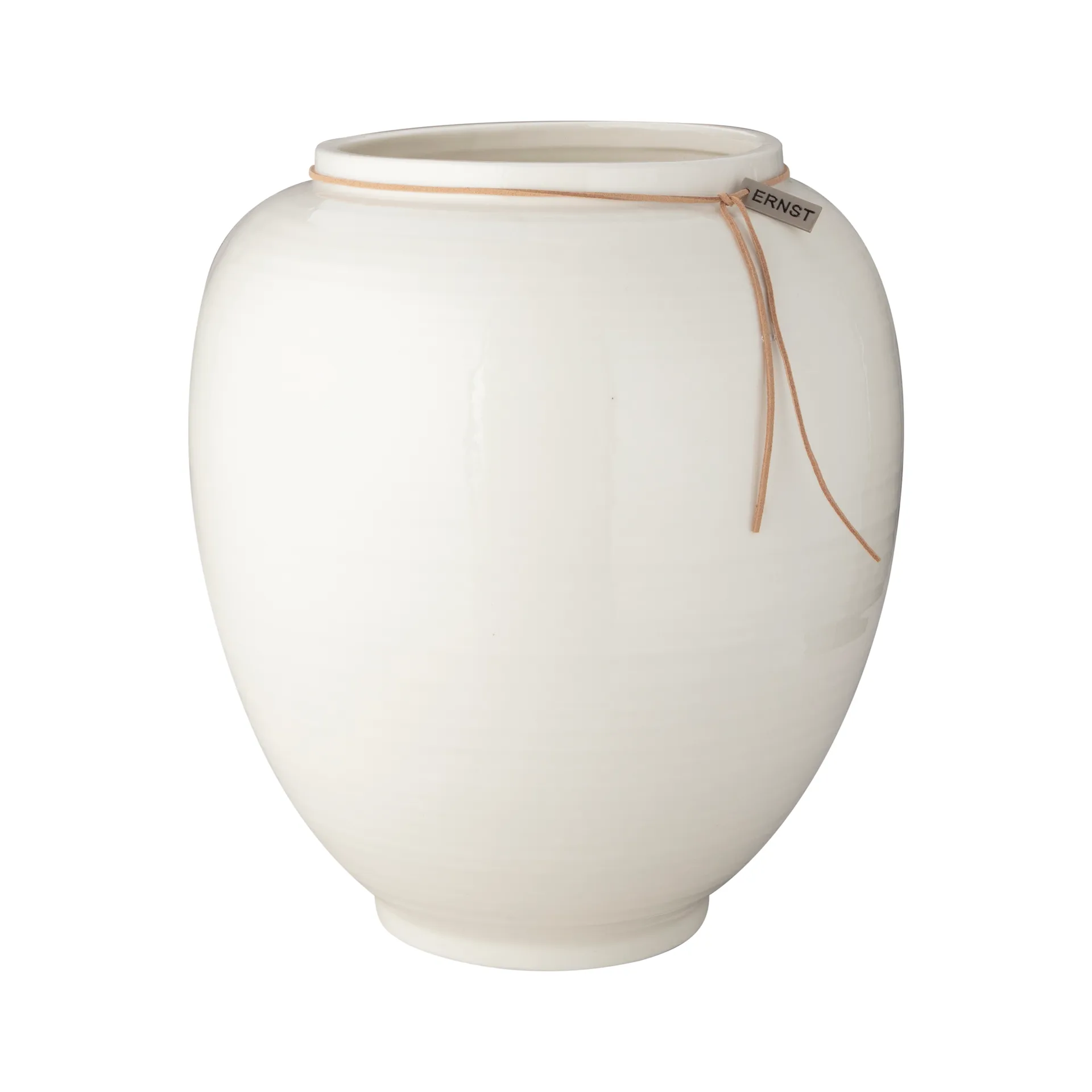 Ernst Vase weiß glasiert, 28cm ERNST