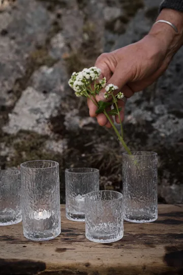 Ernst Vase/Lichtlaterne gemustert - Klar, Ø5,3x6,5 cm - ERNST