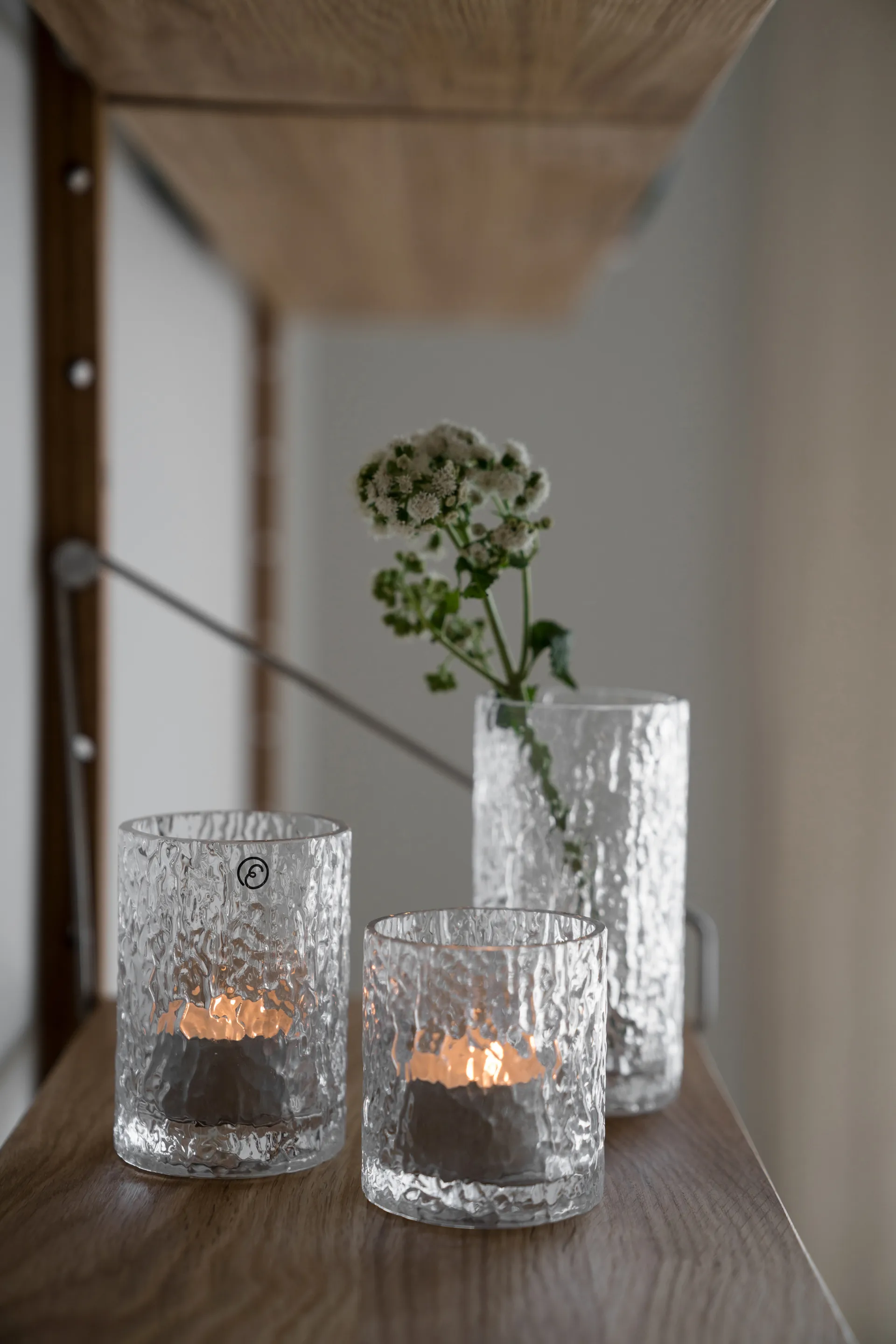 Ernst Vase/Lichtlaterne gemustert, Klar, Ø5,3x8,5 cm ERNST