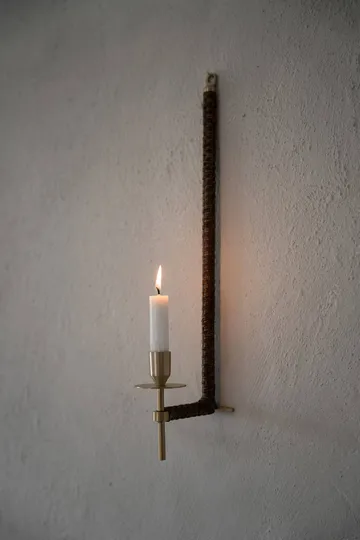 Ernst Wandleuchter geflochten - Mässing, 47 cm - ERNST
