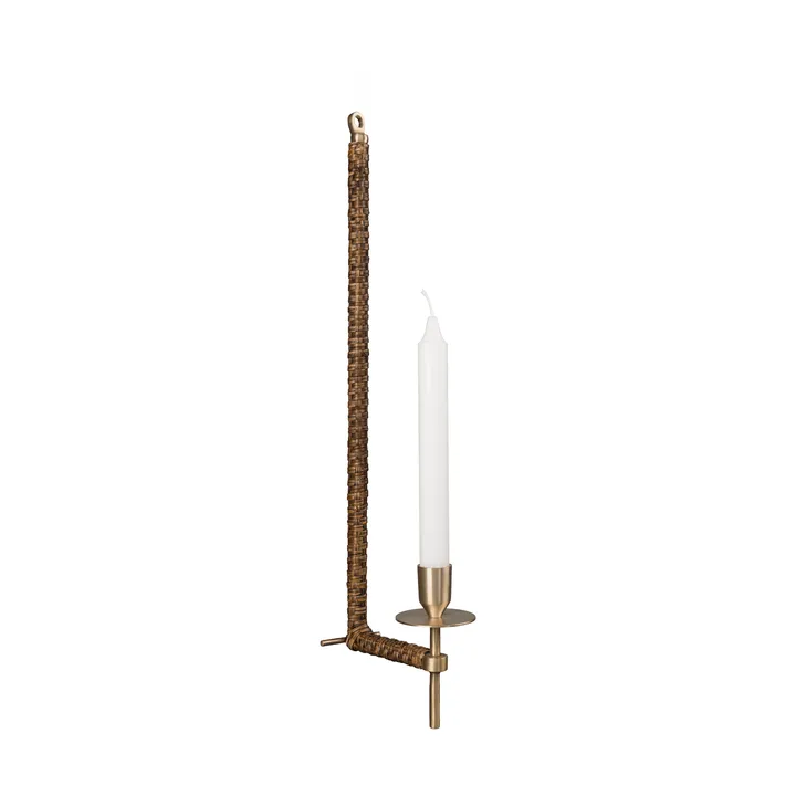 Ernst Wandleuchter geflochten - Messing, 47 cm - ERNST
