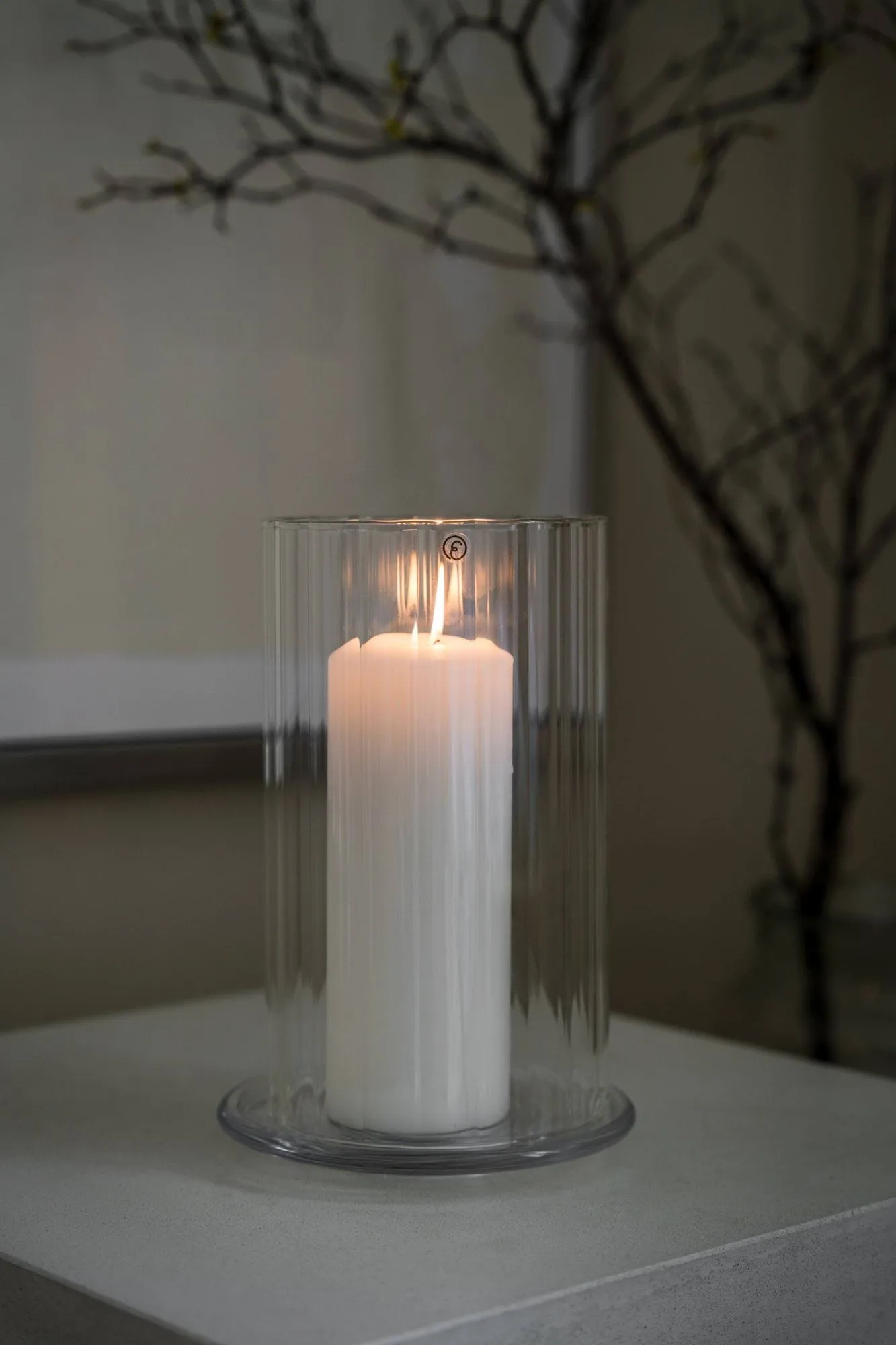 Ernst Windlicht für Stumpenkerzen, Glas, Ø15x21 cm ERNST