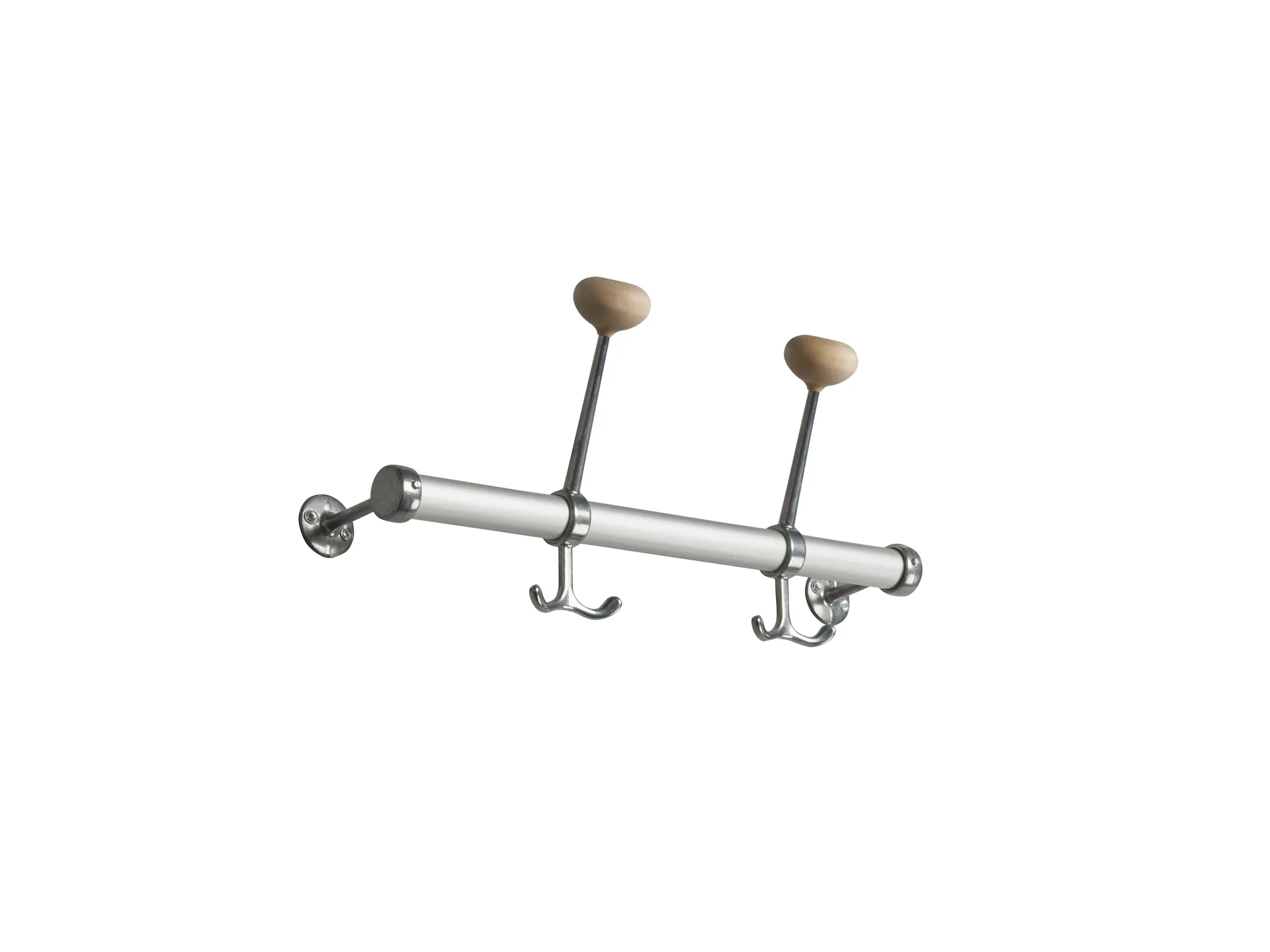 Gustav Hut-Hakenleiste 40 cm 2 Haken, Aluminium-Schwarz Essem Design