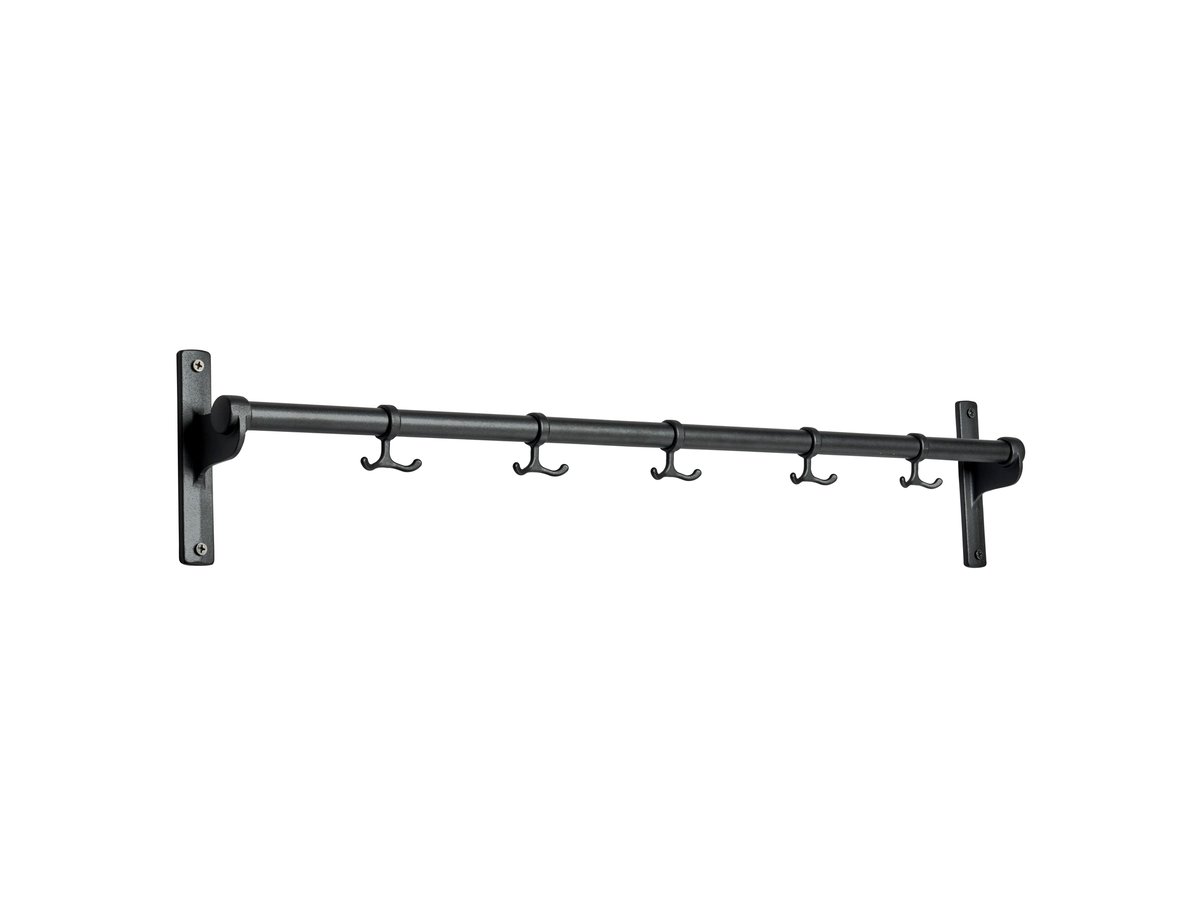 Essem Design Nostalgi Hakenliste 100 cm Schwarz-Aluminium