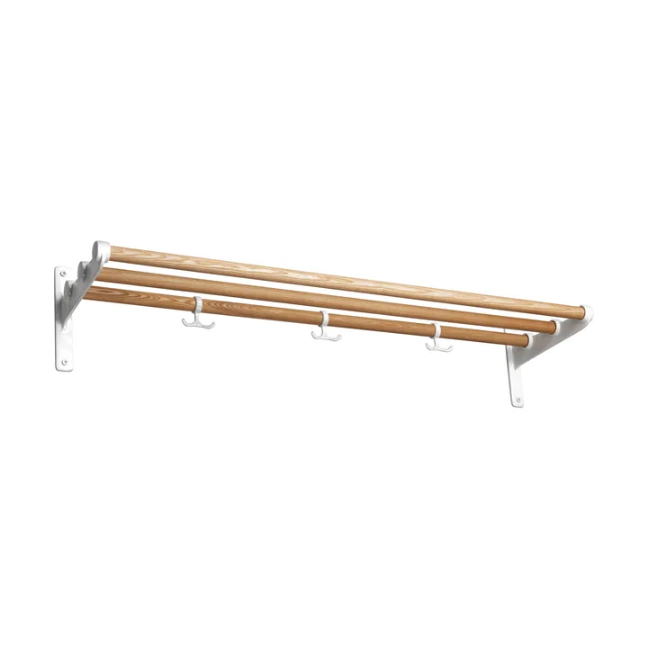 Nostalgi Hutablage, Schuhregal - Esche-Weiß, 100 cm - Essem Design