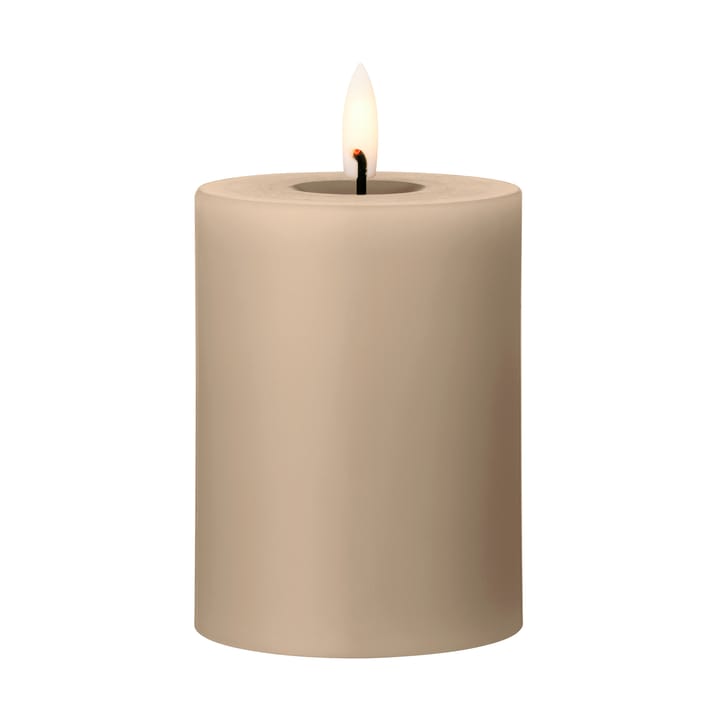 ester & erik Blockkerze LED - 18 Nougat Note, 10cm - Ester & erik