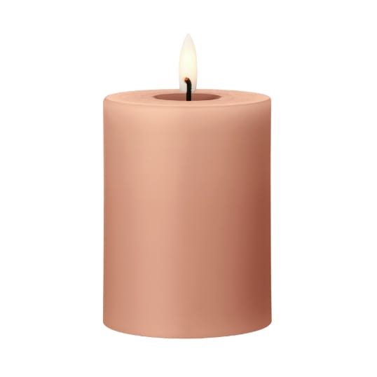 ester & erik Blockkerze LED - 20 Rosy caramel, 10cm - Ester & erik