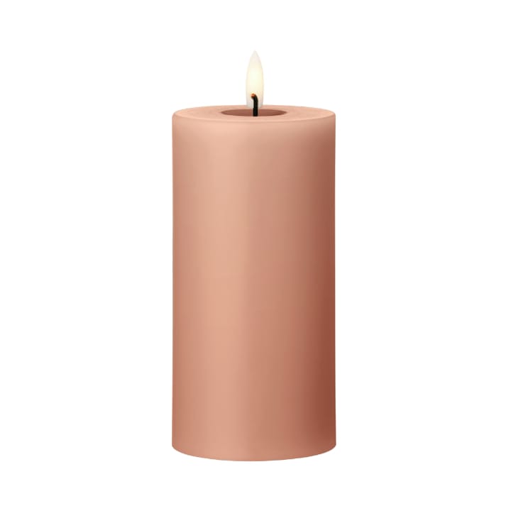 ester & erik Blockkerze LED - 20 Rosy caramel, 15cm - Ester & erik