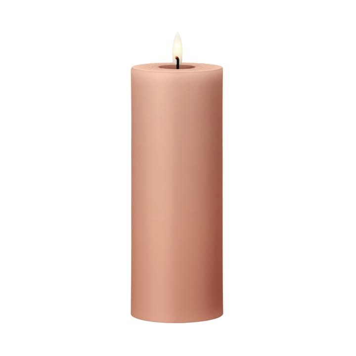 ester & erik Blockkerze LED - 20 Rosy caramel, 20cm - Ester & erik