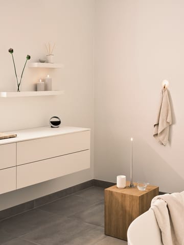 ester & erik Blockkerze LED - 22 Linen Grey, 10cm - ester & erik