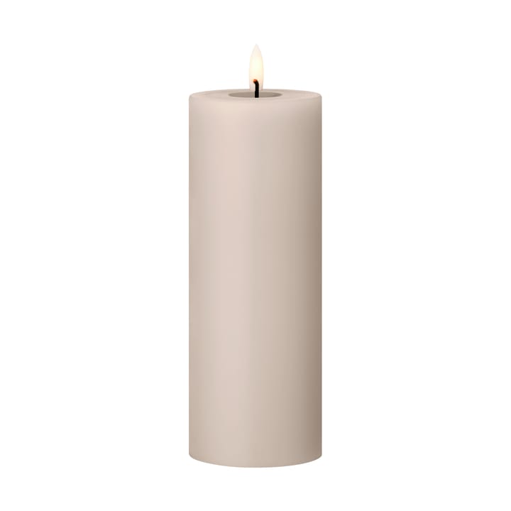ester & erik Blockkerze LED - 22 Linen Grey, 20cm - Ester & erik