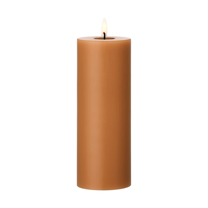 ester & erik Blockkerze LED - 23 Raw Toffee, 20cm - Ester & erik