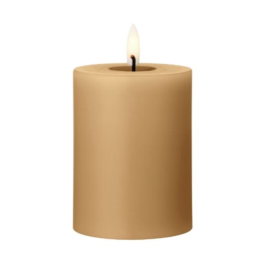 ester & erik Blockkerze LED - 27 Almond butter, 10cm - Ester & erik