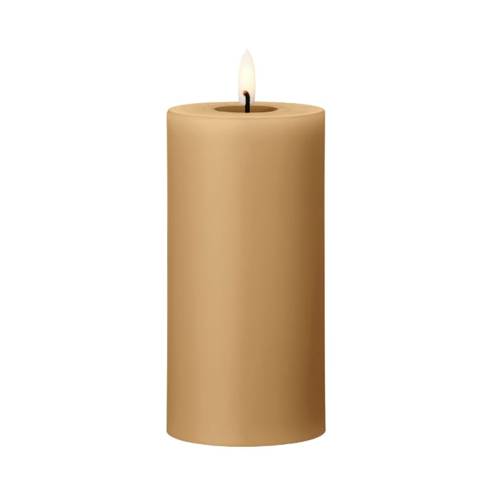 ester & erik Blockkerze LED - 27 Almond butter, 15cm - Ester & erik