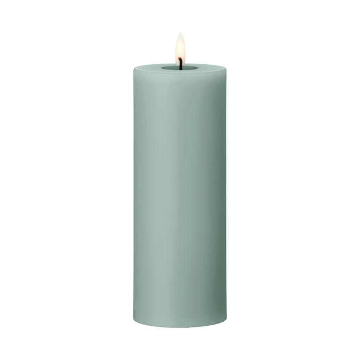 ester & erik Blockkerze LED - 67 Jade stone, 20cm - Ester & erik