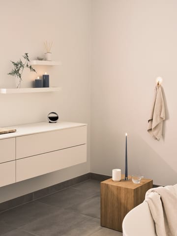 ester & erik Blockkerze LED - 74 Dark Slate, 10cm - ester & erik