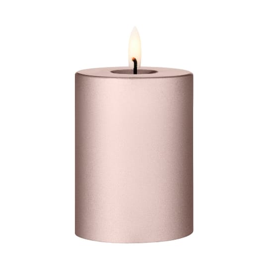 ester & erik Blockkerze LED - 94 Champagne Metallic, 10cm - Ester & erik