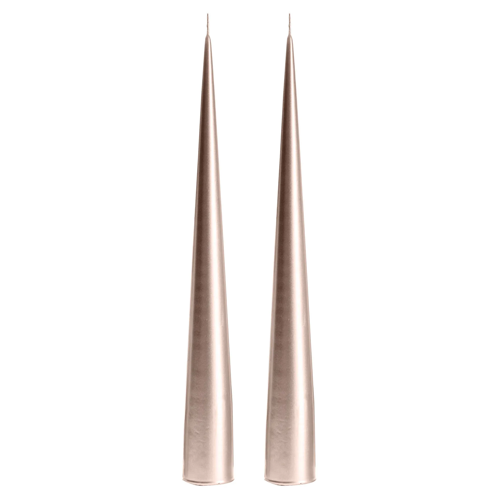 ester & erik Kegelkerze 34cm 2er Pack metallic, Champagne 94 ester & erik