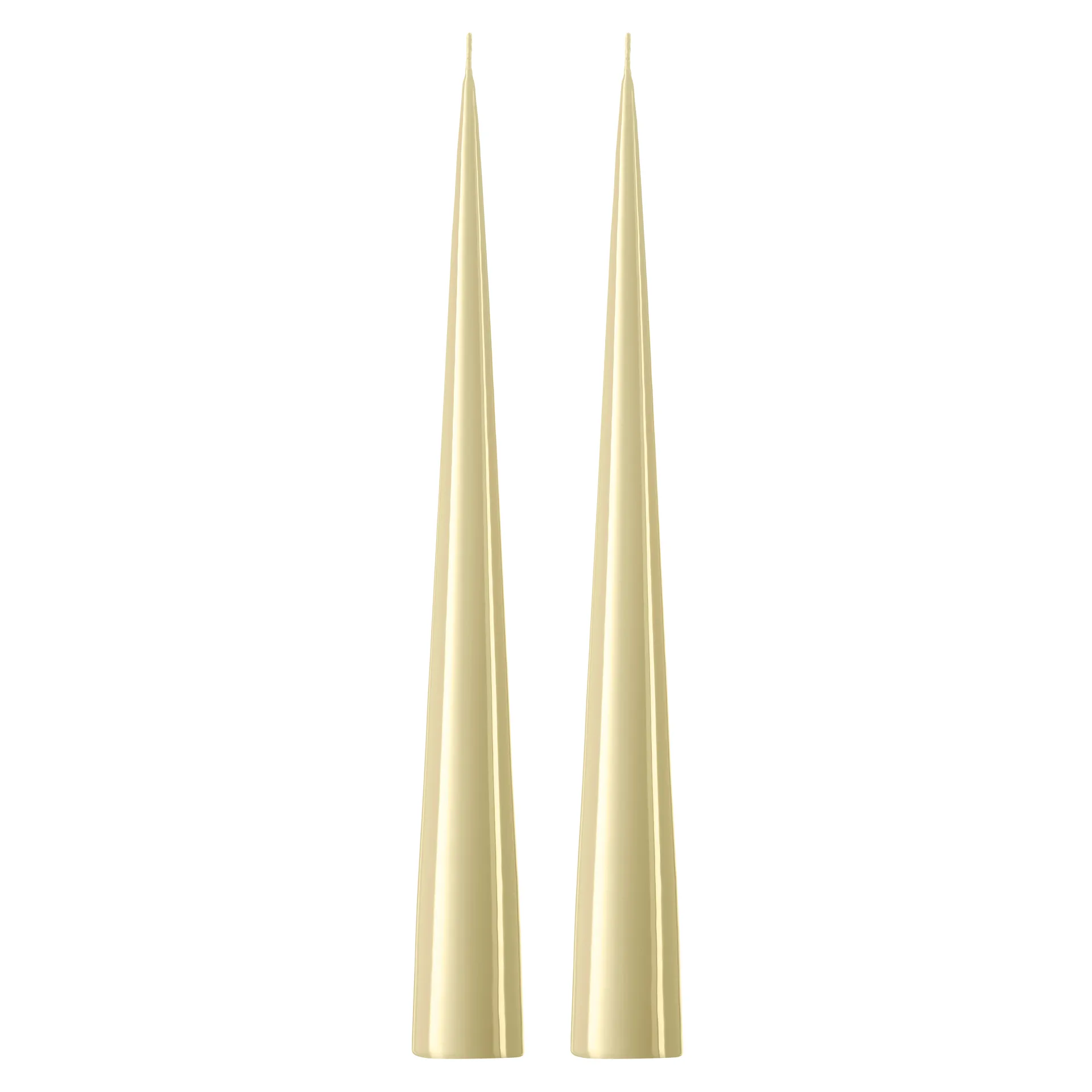ester & erik Kegelkerze 37cm 2er Pack lackiert, Buttermilk 17-0 ester & erik