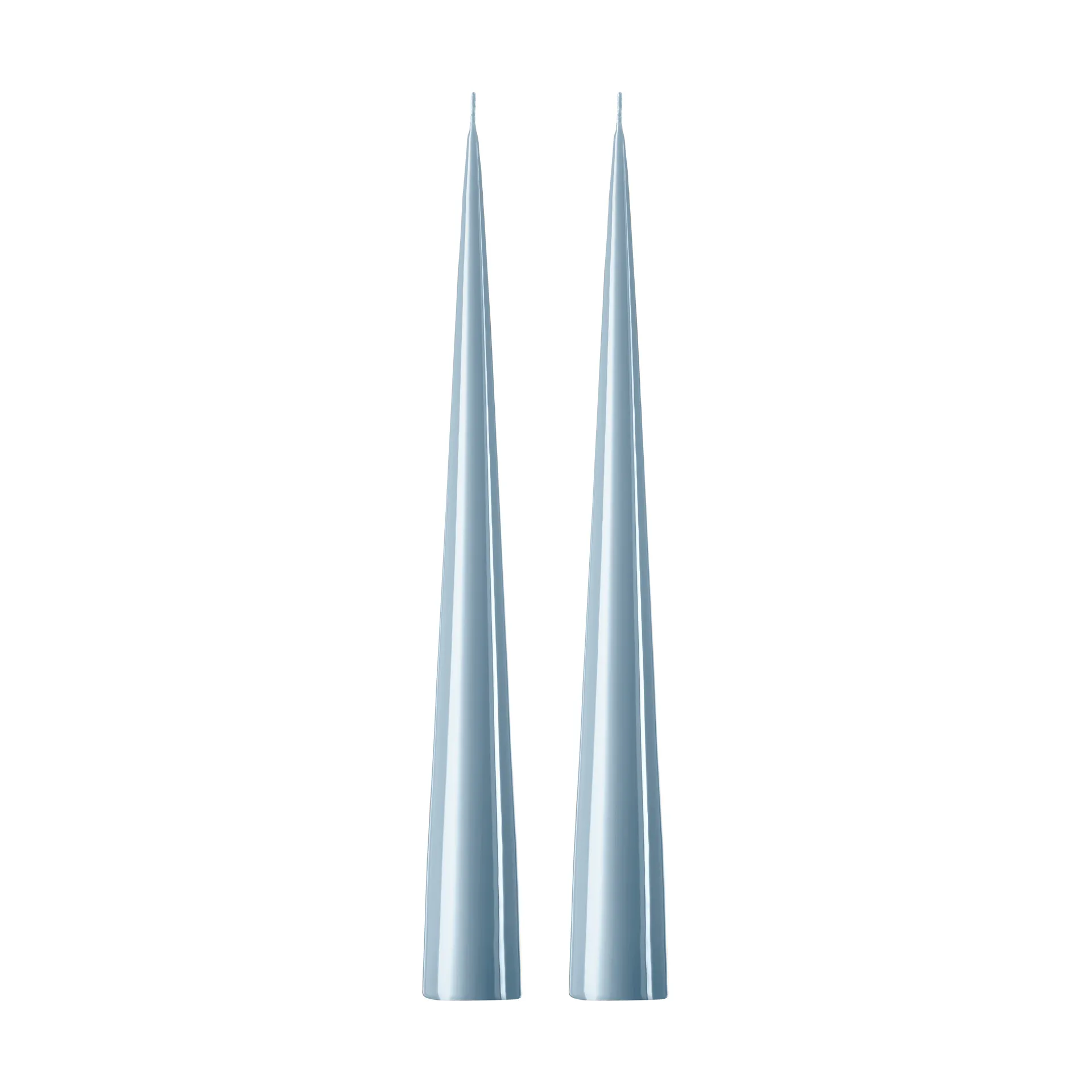 ester & erik Kegelkerze 37cm 2er Pack lackiert, Dusty blue 83 ester & erik
