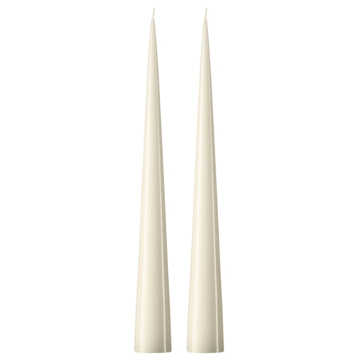 ester & erik Kegelkerze 37cm 2er Pack lackiert - Ivory 06-0 - Ester & erik