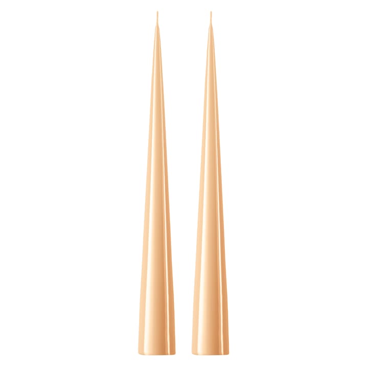 ester & erik Kegelkerze 37cm 2er Pack lackiert - Melon sorbet 19-0 - Ester & erik