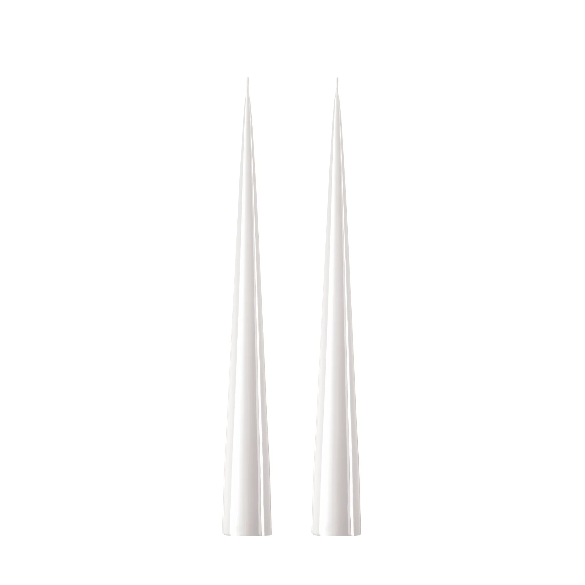 ester & erik Kegelkerze 37cm 2er Pack lackiert, White ash 21 ester & erik