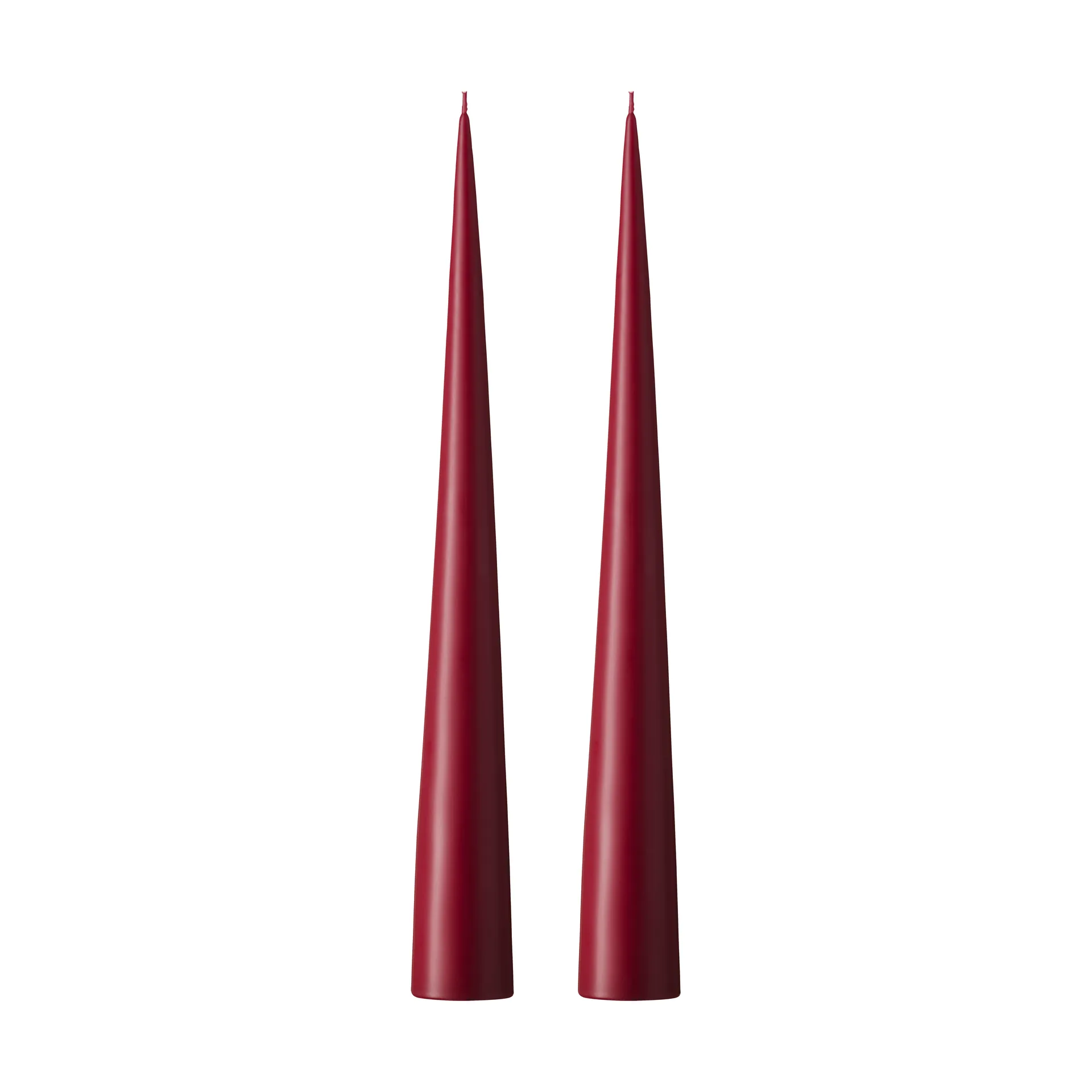 ester & erik Kegelkerze 37cm 2er Pack matt, Deep wine 44/2 ester & erik