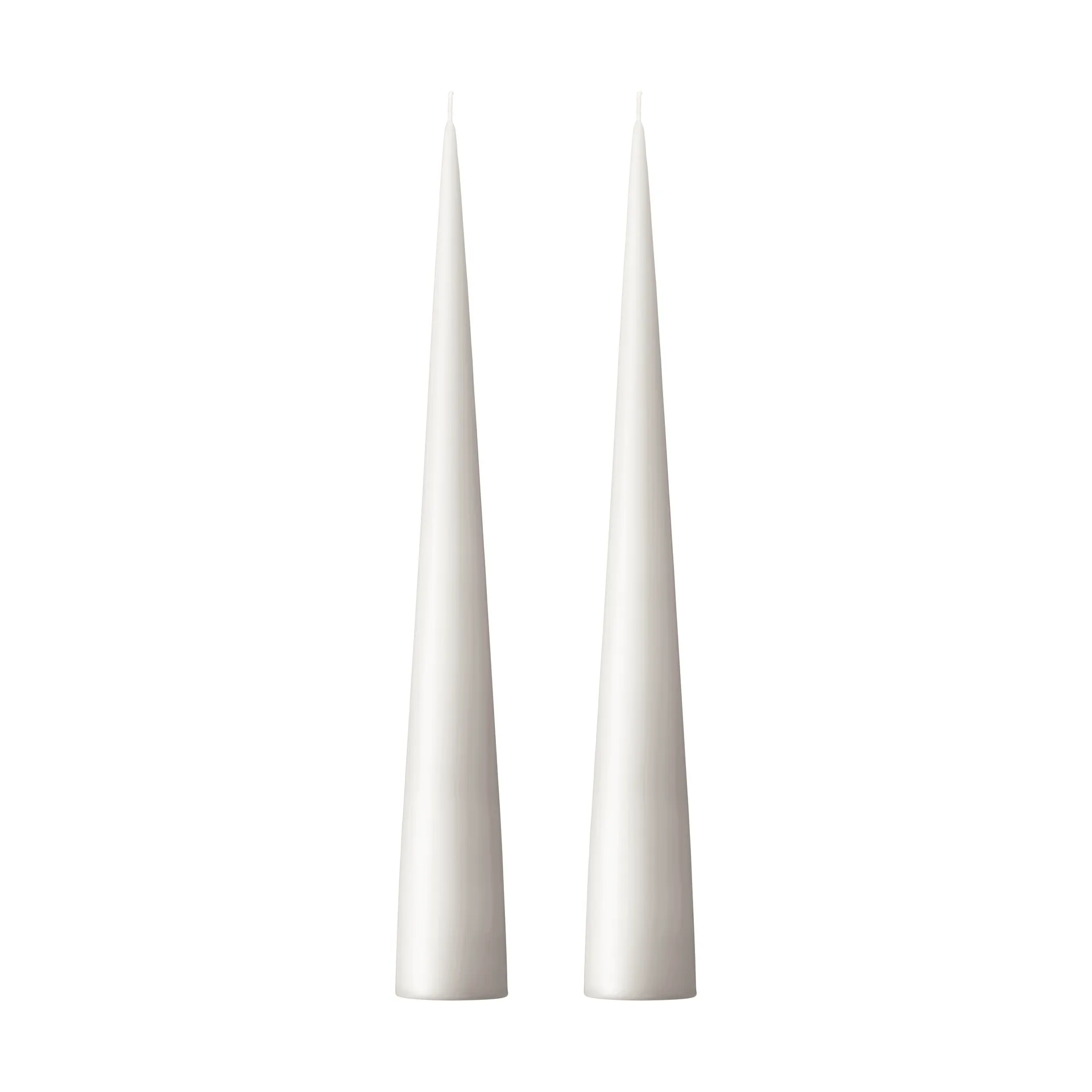 ester & erik Kegelkerze 37cm 2er Pack matt, White ash 21 ester & erik