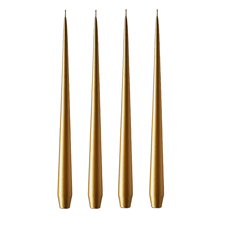 ester & erik Kerze 42cm 4er Pack Metallic - Gold - ester & erik