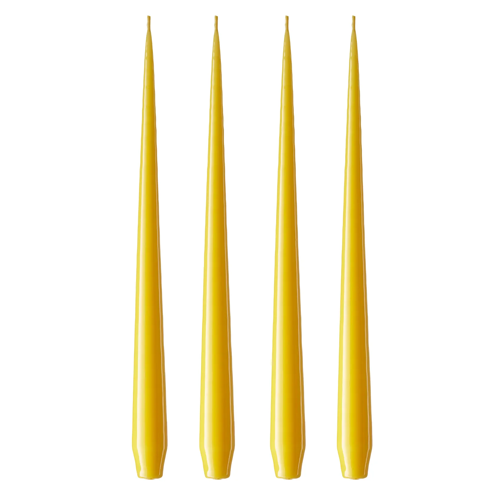 ester & erik Kerze 4er Pack lackiert, dark Lemon drop 15/2-0, 32 cm ester & erik