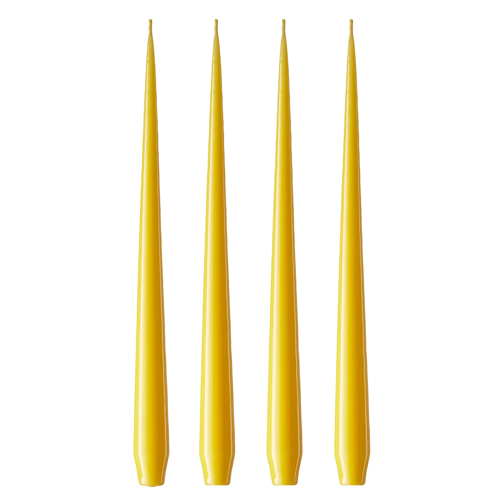 ester & erik Kerze 4er Pack lackiert, dark Lemon drop 15/2-0, 42 cm ester & erik