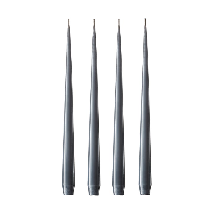 ester & erik Kerze 4er Pack lackiert - dark slate, 42 cm - Ester & erik