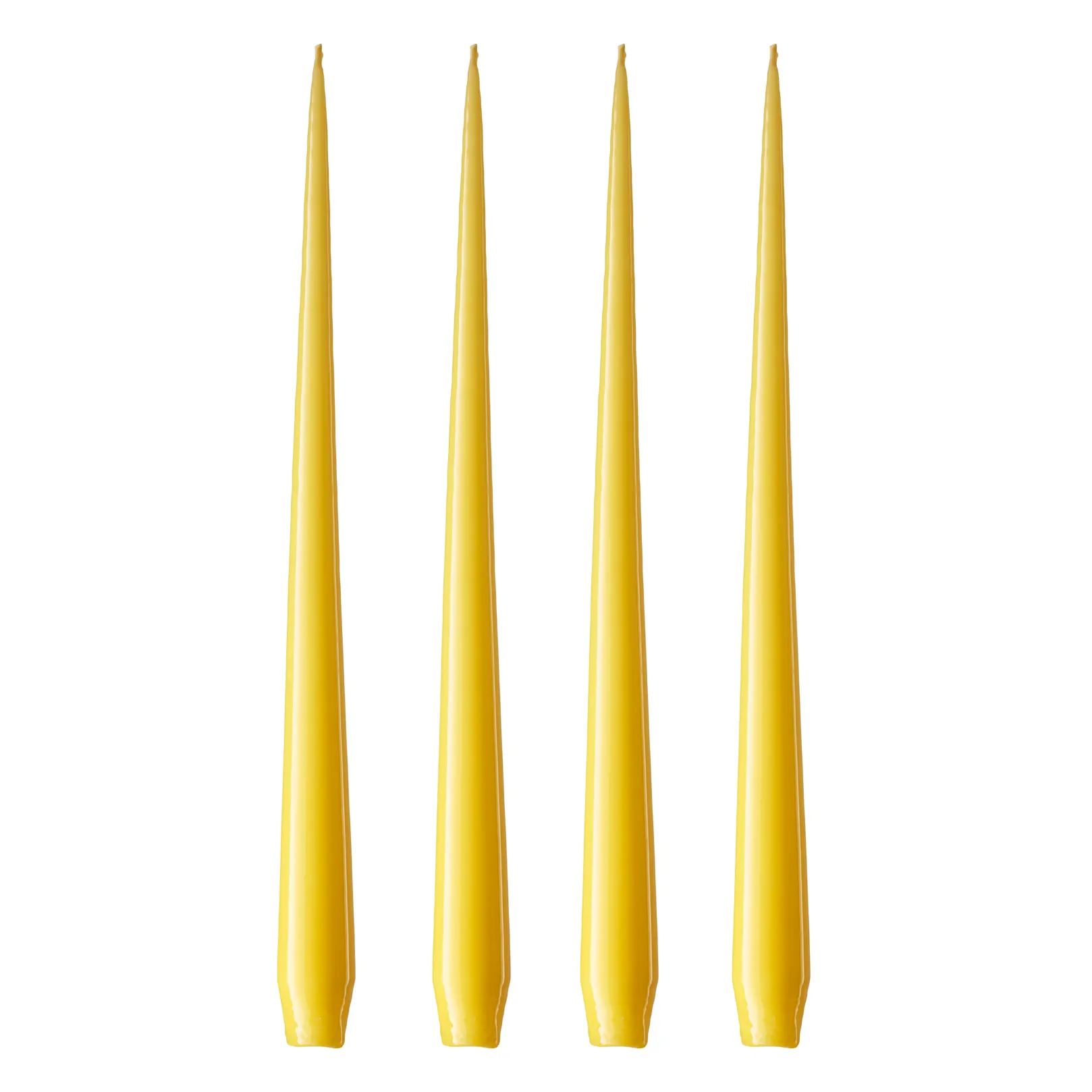 ester & erik Kerze 4er Pack lackiert, Lemon drop 15-0, 42 cm ester & erik