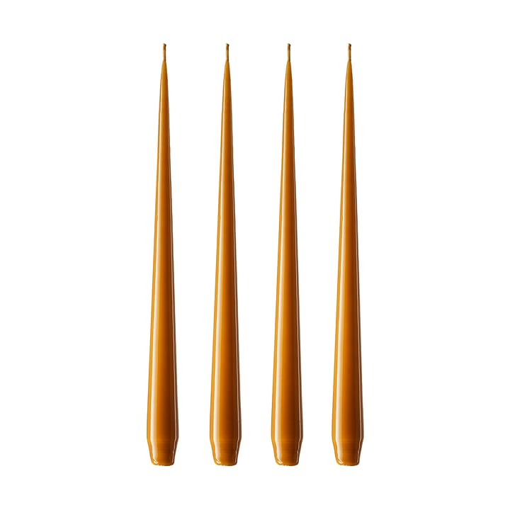 ester & erik Kerze 4er Pack lackiert - mörk saffran, 32 cm - Ester & erik