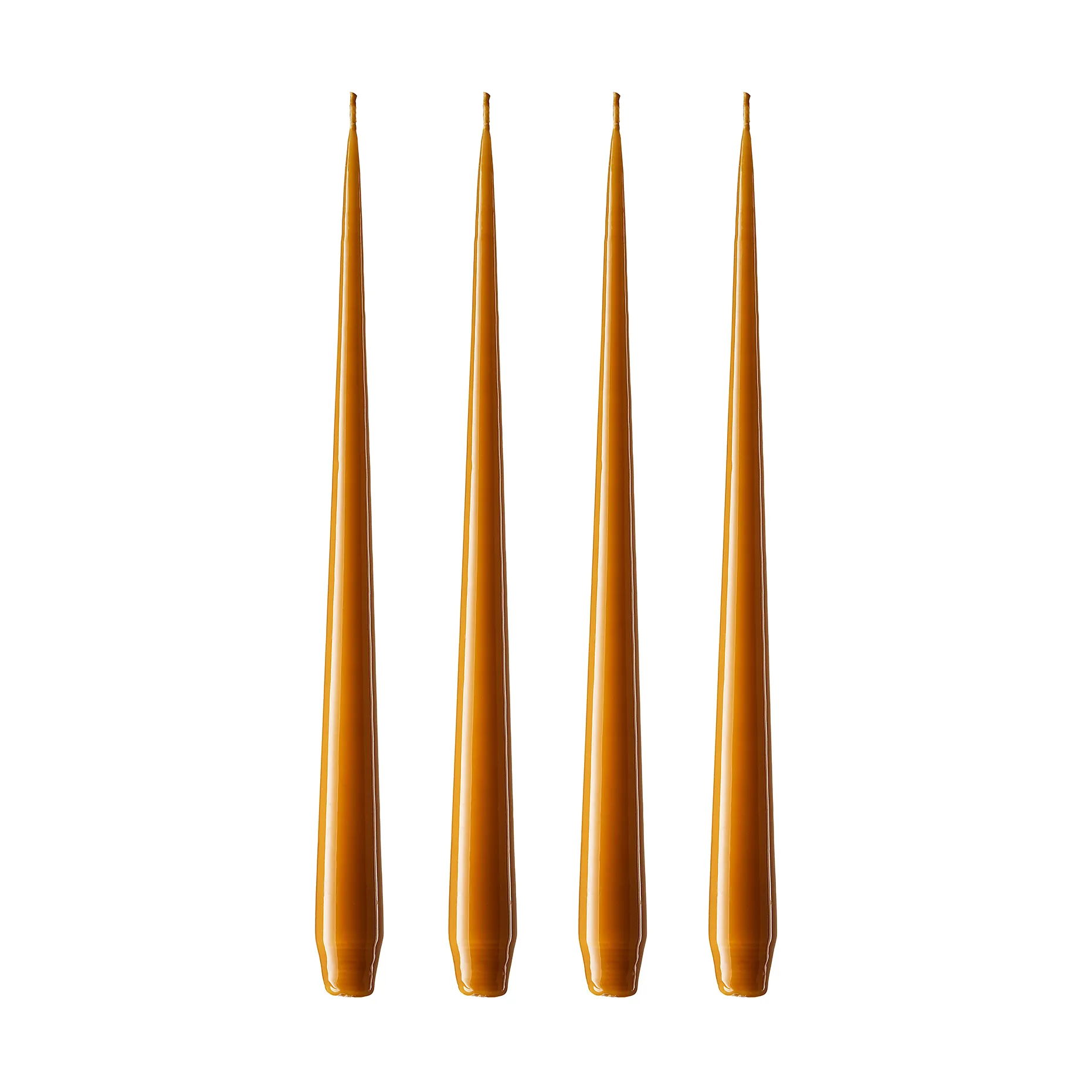 ester & erik Kerze 4er Pack lackiert, mörk saffran, 42 cm ester & erik