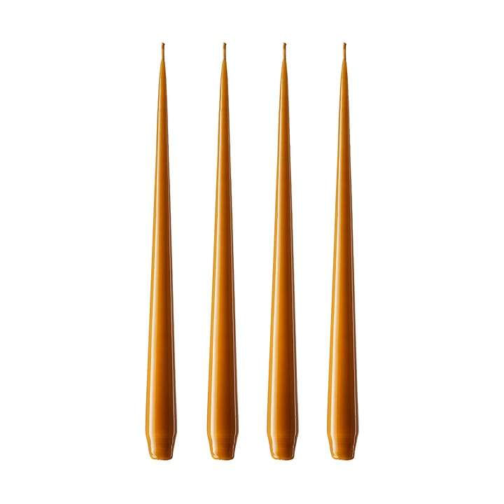 ester & erik Kerze 4er Pack lackiert - mörk saffran, 42 cm - Ester & erik