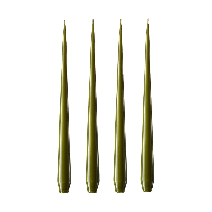ester & erik Kerze 4er Pack lackiert - olive glow, 32 cm - Ester & erik