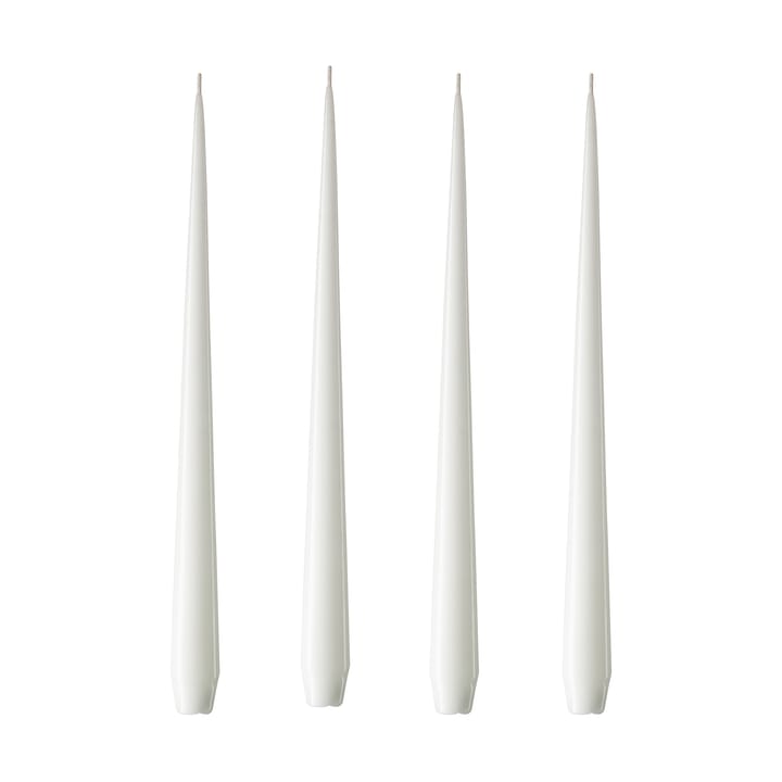 ester & erik Kerze 4er Pack lackiert - pure white, 32 cm - Ester & erik
