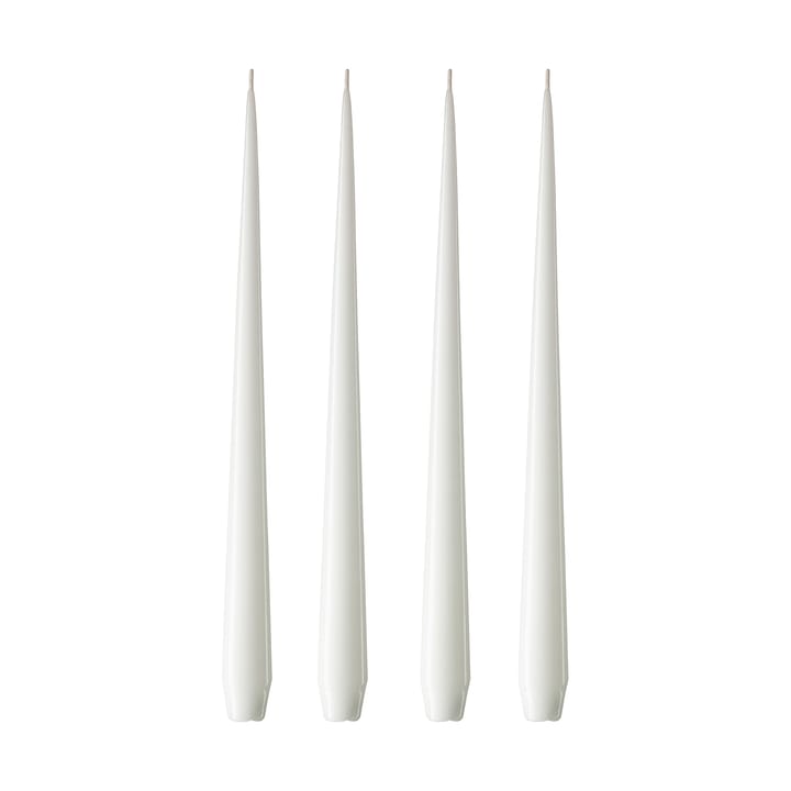 ester & erik Kerze 4er Pack lackiert - pure white, 42 cm - Ester & erik