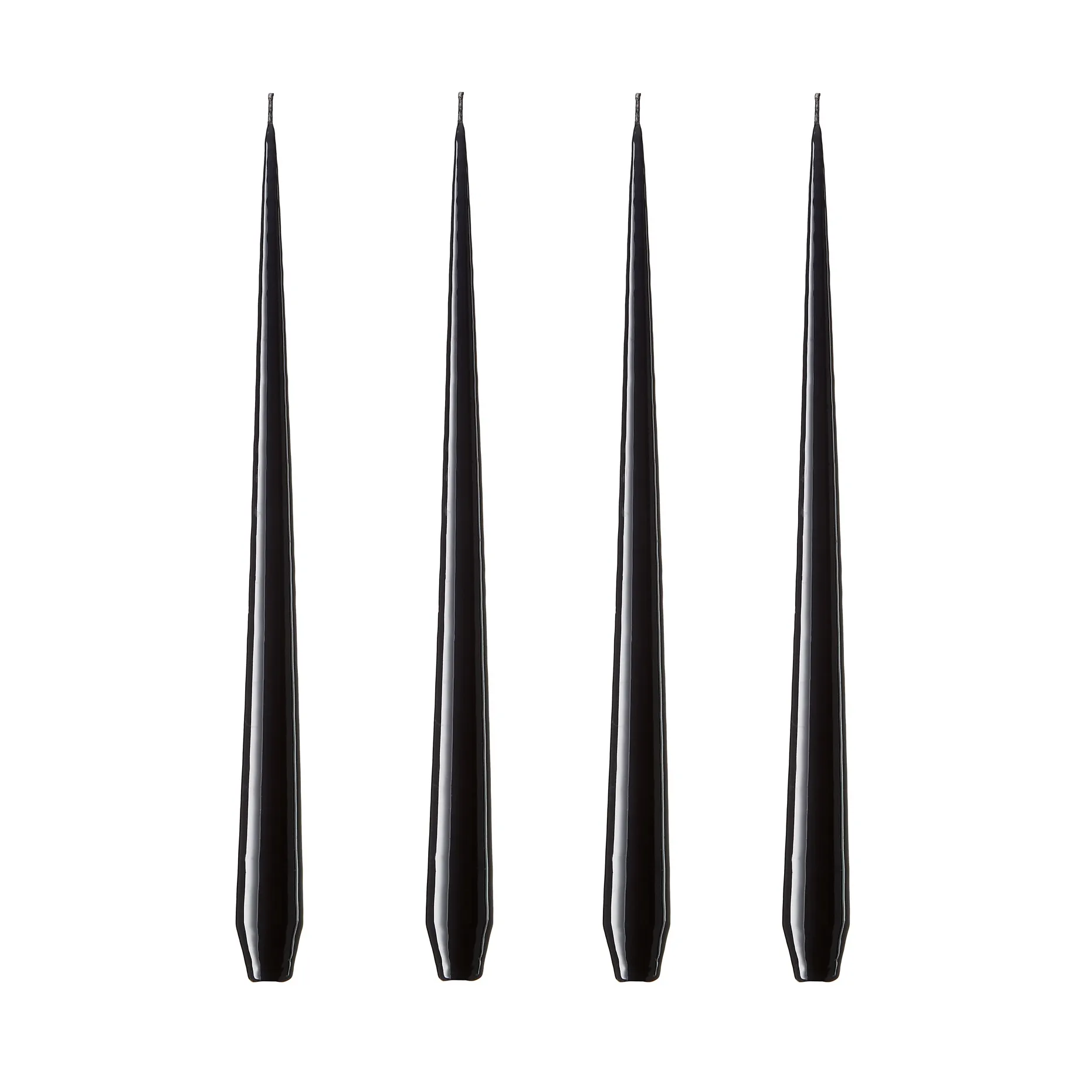 ester & erik Kerze 4er Pack lackiert, Raw black, 32 cm ester & erik