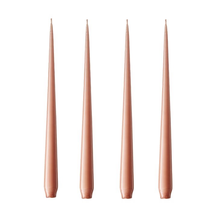 ester & erik Kerze 4er Pack lackiert - rosy caramel, 32 cm - Ester & erik