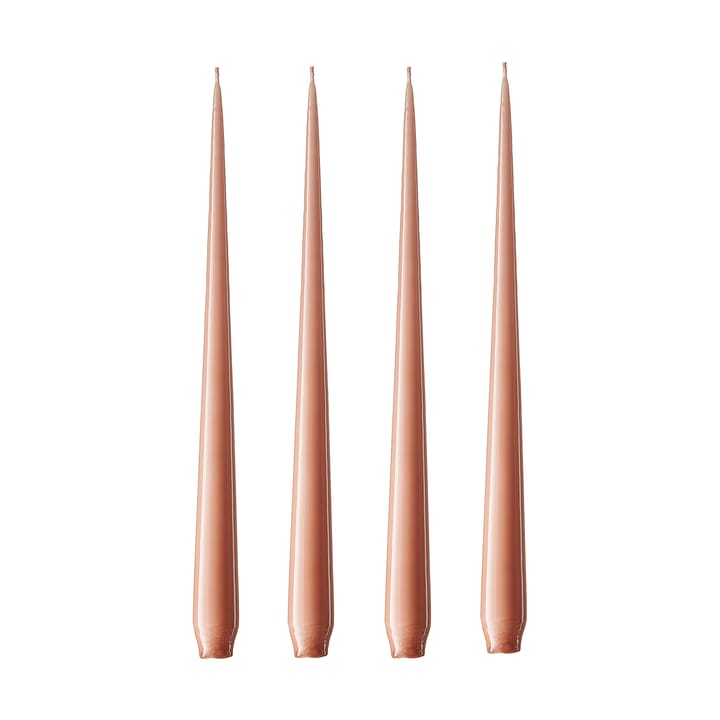 ester & erik Kerze 4er Pack lackiert - rosy caramel, 42 cm - Ester & erik