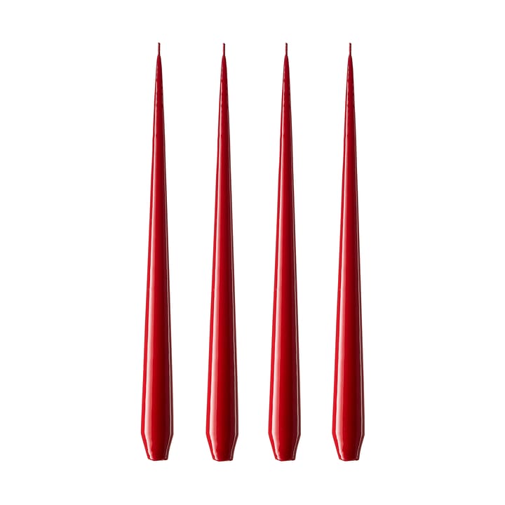 ester & erik Kerze 4er Pack lackiert - winter berry, 42 cm - Ester & erik