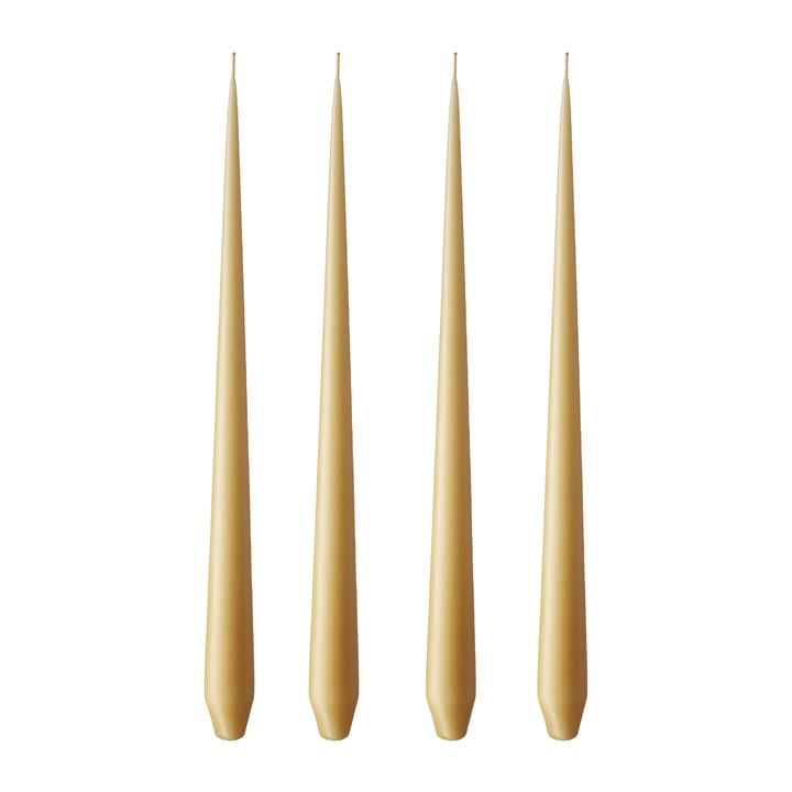 ester & erik Kerze 4er Pack matt - beige 14/2, 42 cm - Ester & erik